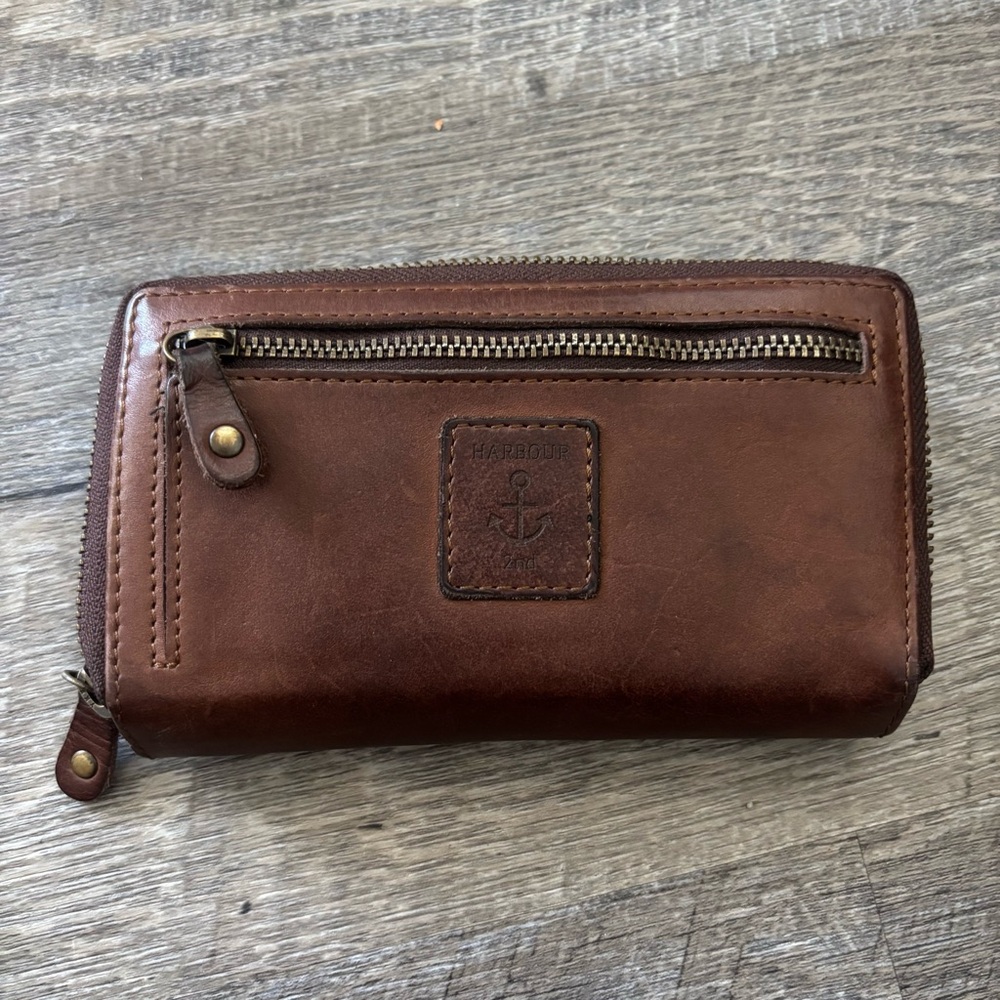 Anthropologie Harbour 2nd Brown Leather Wallet - Picture 2 of 5